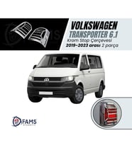 VW T6.1 TRANSPORTER 2015-2023 Arası ABS Krom Stop Çerçeve 2 Parça