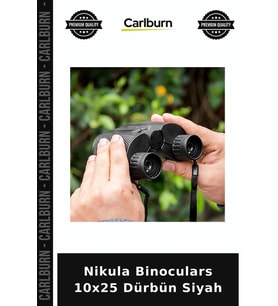 Nikula Binoculars 10x25 Dürbün Siyah Açık Hava Keşif Gereci Seyahat Aracı