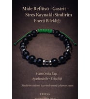 Sertifikalı Yeşil Sindirim Enerji Denge Bilekliği – Ham Oniks - Terahertz Ayarlamalı El İşçiliği (Çok Renkli)