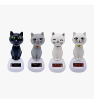 Güneş Enerjili Solar Sallanan Kedi Figürü