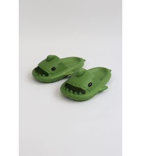 Köpekbalığı Haki Unisex Tam Ortopedik Terlik Shark Slides
