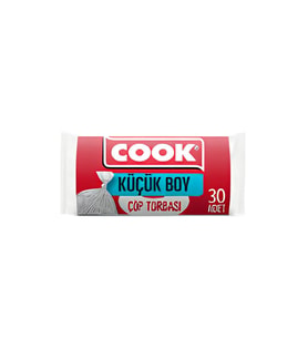 Cook Kokusuz Küçük Boy Çöp Torbası 40x47 Cm 25 Paket x 30 lu Rulo