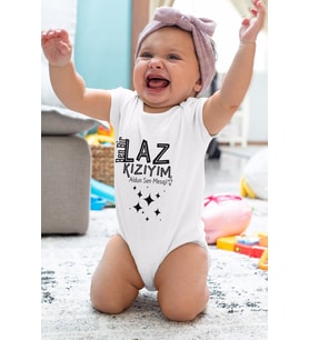Laz Kızıyım Desenli Kısa Kol Unisex Body