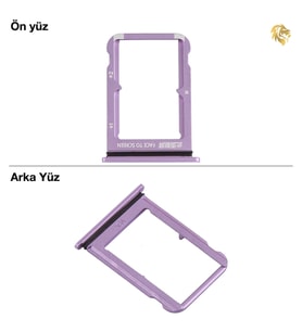 Xiaomi Mi 9 Uyumlu Sim İç Yuvası Çiftli Mor Sim Kart Tepsisi Sim Kızağı Sim Çekmecesi Sim Tray
