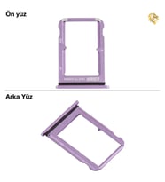 Xiaomi Mi 9 Uyumlu Sim İç Yuvası Çiftli Mor Sim Kart Tepsisi Sim Kızağı Sim Çekmecesi Sim Tray