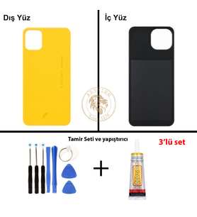 Reeder Vida Seti + Yapıştırıcı S23 Max Pro Sarı Yapıştırıcı B-7000 Yapıştırıcı Vida Seti Arka Kapak Arka Cam Batarya Kapağı Lazer Kesim Kapak Pil Kapağı Back Cover