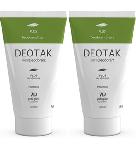 2 Adet Deotak Plus Ekstra Koruma 7 Güne Kadar Etkili Krem Deodorant 35 ml