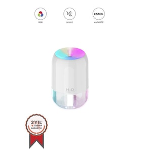 Torima H6 Beyaz 200ml Ultrasonik Renkli Hava Nemlendirici Buhar Makinesi Ve Aroma Difüzörü