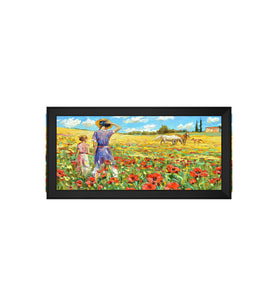 Manzara Temalı Kanvas Tablo 50 x 70 cm Siyah Çerçeve