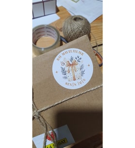 Bu Mutluluk Senin için 5x5 cm 30 Adet Etiket