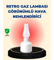 Kablosuz Retro Buhar Makinesi Gaz Lambası Tasarım Ledli Difüzör