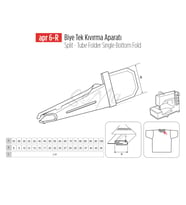 Biye Tek Kıvırma Apara 45x17mm / APR 6-R