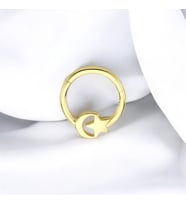 Glorria Altın Ay Yıldız Halka Helix Piercing