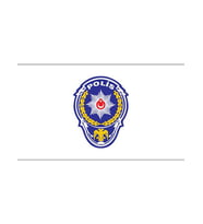 Masa Üstü Polis Logosu Bayrağı 15x23cm Masa Bayrağı