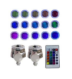 2.5 İNÇ KARE ANGELLI Bİ-XENON MERCEK BEYAZ ANGEL + RGB ŞEYTAN GÖZ