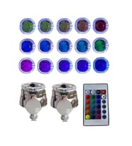 2.5 İNÇ KARE ANGELLI Bİ-XENON MERCEK BEYAZ ANGEL + RGB ŞEYTAN GÖZ