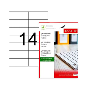Tanex Laser Etiket Kod 2712 105mm x 42.69mm