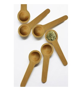 6'lı Ahşap Mini Ölçek Kaşığı Baharat Kaşığı 7 cm