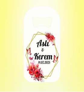 Magnet Açacak Düğün Nikah Nişan İçin Kişiye Özel