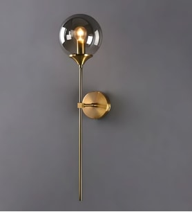 Modern Tasarım Opal Camlı Duvar Aplik (Füme)