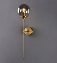 Modern Tasarım Opal Camlı Duvar Aplik (Füme)