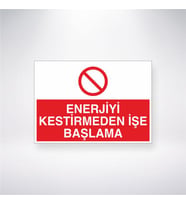 Enerjiyi Kestirmeden İşe Başlama 21x28 Arkası Yapışkanlı Levha