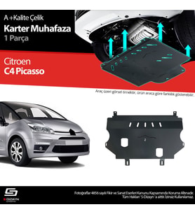 S-Dizayn Citroen C4 Picasso Çelik Karter Muhafaza 2006-2013 A+ Kalite (Karışık)