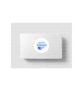 Mavi Renkli MAŞALLAH Etiketi Nazar Boncuğu Sevimli Yuvarlak Mat Sticker Sünnet Parti 3 Cm (95 Adet)