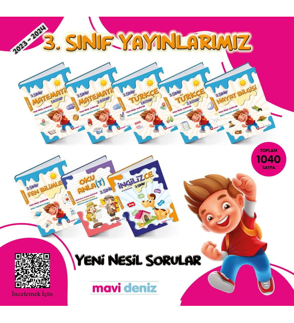 Mavi Deniz Yayınları 3.Sınıf 8'li Tam Set