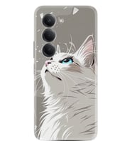 Xiaomi Redmi 15 Kılıf Boutique Baskılı Resimli Beyaz Kedi Pcode -061