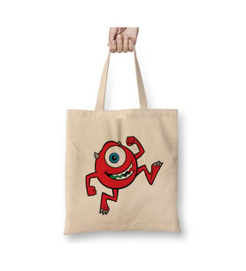 Red Monster Beyaz Bez Çanta Uzun Saplı Alışveriş Çantası Plaj Çantası
