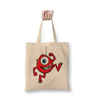 Red Monster Beyaz Bez Çanta Uzun Saplı Alışveriş Çantası Plaj Çantası