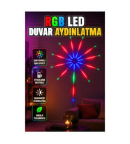 RGB Starburst Duvar Lambası – Kumandalı Modüler LED Aydınlatma