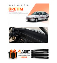 RENAULT 11 FLASH (1989-1996) Uyumlu Torpido Koruma Örtüsü Oto Kılıfı - Siyah