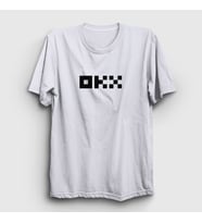 Presmono Unisex Beyaz Logo Okx Bitcoin Blockchain T-Shirt 432041tt (Beyaz)