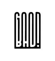 Good Bad Sticker17x17 Cm Siyah