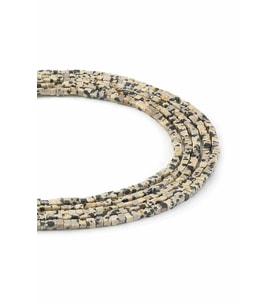 Dalmaçyalı Jasper Doğal Taş Parlak Krem Küp Kesim 2x2mm Dizi [AA]