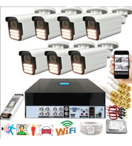 7 li Araç İnsan Yüz Tanımalı Hareket Algılayan 5 MP Lens 15 Warm Led Gece Renkli Kamera Seti 5915W-PLS