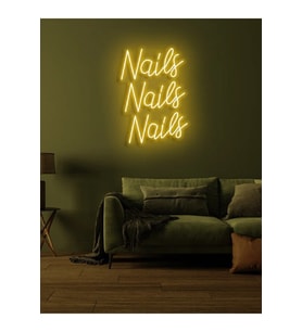 Nails Nails Nails Yazılı Neon Tabela