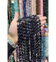 Yıldız Taşı Fasetli Yassı Dikdörtgen Kesim Lacivert 8x12mm Doğal Taş Dizi