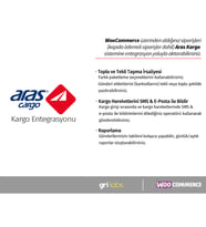 Aras Kargo WooCommerce Entegrasyon Eklentisi