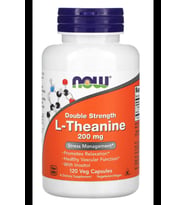 NOW Foods, Double Strength L-Theanine, Inositol 200 mg, 120 Veg Capsules.Usa Menşei.OZELSPORCUGIDALARIN'DAN (Renksiz)