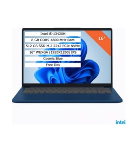 Lenovo Ideapad Slim 3 Intel I5-13420H 8gb 512GB 16" Wuxga Freedos Taşınabilir Bilgisayar 83K2001RTR
