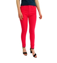 Kadın Pantolon Yüksek Bel BGL-ST01399 (Pembe)