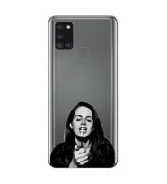 Samsung Galaxy A21S Uyumlu Lana Del Rey Desenli Şeffaf Telefon Kılıfı