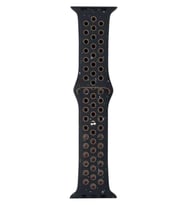 Watch 40mm KRD-02 Yeni Seri Suya Dayanıklı Delikli Renkli Silikon Kordon (Siyah)