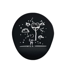 Astranot Siyah Bilek Oval Destekli Mouse Pad