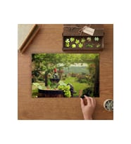Üzümler - Şarap - Fıçı - Bağ Manzarası Tasarımı 240 parça Ahşap Puzzle Ahşap Kutuda MP01386