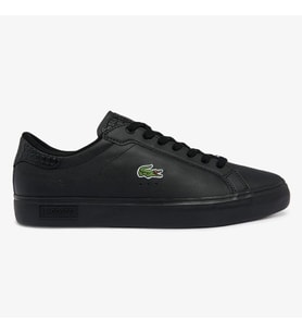 Lacoste Sport Pover Court 1121-1 SMA Leather Mens Sneaker Hakiki Deri Erkek Günlük Spor Ayakkabı Siyah