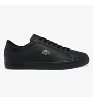 Lacoste Sport Pover Court 1121-1 SMA Leather Mens Sneaker Hakiki Deri Erkek Günlük Spor Ayakkabı Siyah